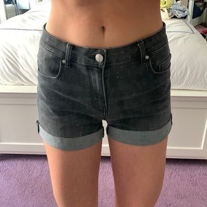 Grey Denim Shorts